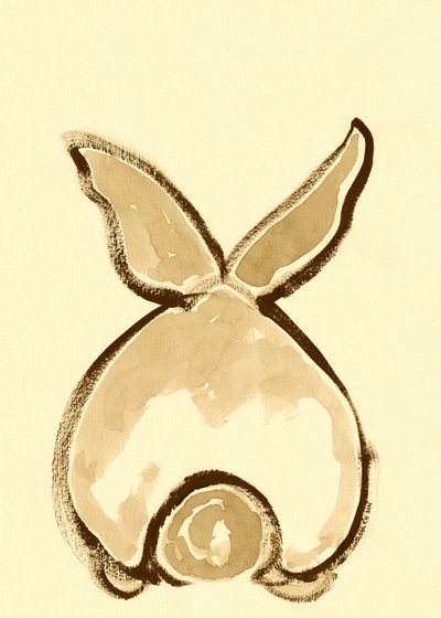 Leikkisä pupu takaapäin tekijältä Santhosh ch