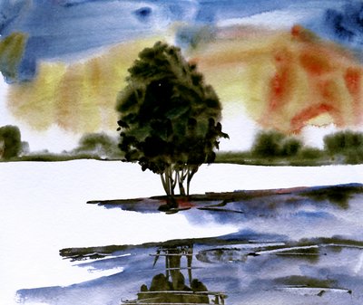 Auringonlaskun heijastus puussa tekijältä Santhosh ch
