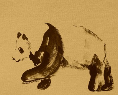 Suloinen panda kävelyllä tekijältä Santhosh ch