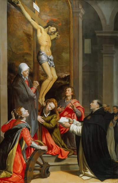 Pyhän Tuomas Akvinolaisen näky, 1593. tekijältä Santi di Tito