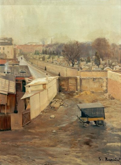 Näkymä Montmartren hautausmaalle tekijältä Santiago Rusiñol