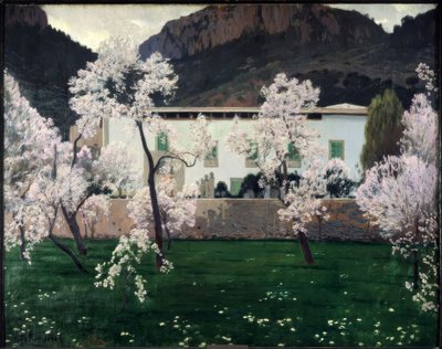 Kukkivat mantelipuut tekijältä Santiago Rusiñol