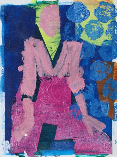 Elle #2, 2020 (akryyli paperille) tekijältä Sara Hayward