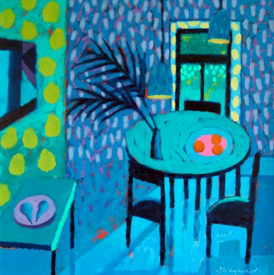 Les Fruits # 1, 2023 (akryyli laudalle) tekijältä Sara Hayward