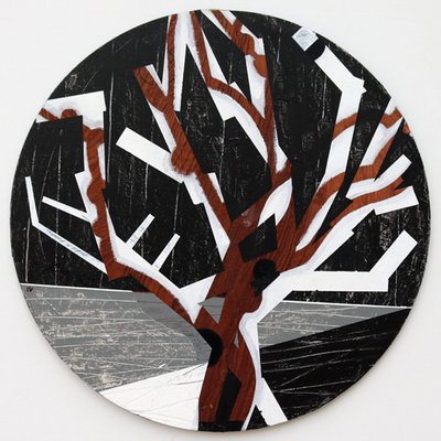 Twixt Heaven & Earth IV-B (akryyli pyöreällä levyllä) tekijältä Sara Hayward