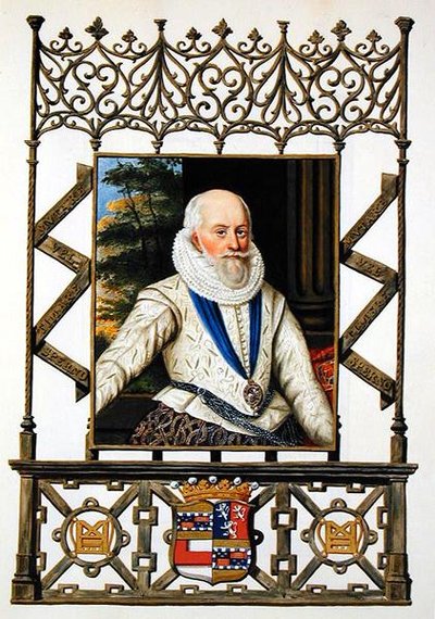 Edward Somersetin (1553-1628) muotokuva Worcesterin 4. jaarlista "Memoirs of the Court of Queen Elizabeth", joka julkaistiin vuonna 1825 (akvarelli ja guassi paperille) tekijältä Sarah Countess of Essex