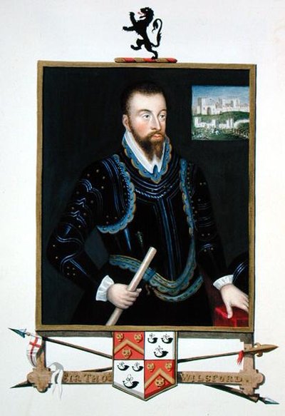 Sir Thomas Wilsfordin muotokuva julkaisusta "Memoirs of the Court of Queen Elizabeth", julkaistu vuonna 1825 (akvarelli ja guassi paperilla) tekijältä Sarah Countess of Essex