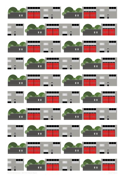 Paloasema Repeat Print, 2014 (graafinen giclee-tulostus) tekijältä Sarah Evans