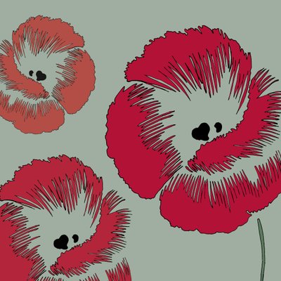 Picnic Poppy, 2005 (digitaalinen) tekijältä Sarah Hough