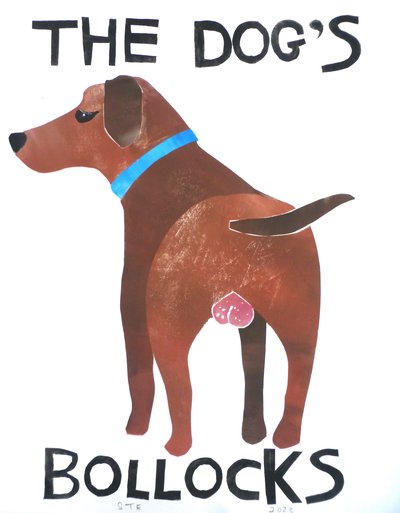 The dog’s bollocks, 2023 von Sarah Thompson-Engels