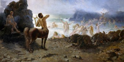 Kentaur Chiron yrittää vapautta, kirjoittanut Francesco Saverio Altamura (1826-1897) tekijältä Saverio Altamura