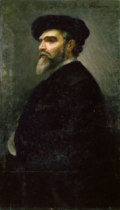 Saverio Francesco Altamura (1822-1897) omakuva, öljy kankaalle tekijältä Saverio Altamura