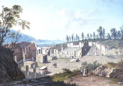 Suuret turistit Pozzuolin raunioilla Napolin lähellä tekijältä Saviero Xavier della Gatta