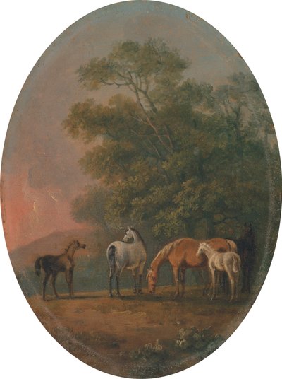 Tammat ja varsat [1795, Royal Academy of Arts, Lontoo, näyttelyluettelo] tekijältä Sawrey Gilpin