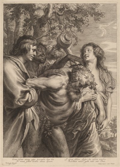 Humalainen Silenus tekijältä Schelte Adams Bolswert after Sir Anthony van Dyck