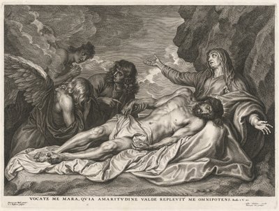 Neitsyt, joka tukee kuollutta Kristusta tekijältä Schelte Adams Bolswert after Sir Anthony van Dyck