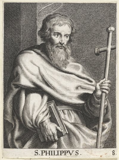 H. Philippus S. Philippus (otsikko esineessä) Kristus, Maria ja apostolit (sarjan nimi) tekijältä Schelte Adamsz. Bolswert (possibly)
