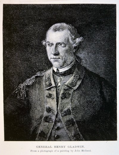 Kenraali Henry Gladwin, John Hollandin maalauksen valokuvasta (litografia). tekijältä School American
