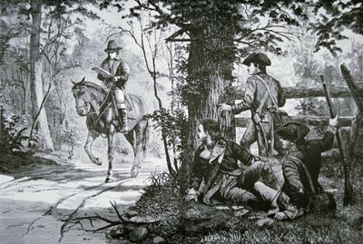Majuri John Andren vangitseminen (litho) tekijältä School American
