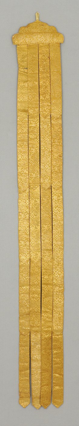 Banderole/Temple Hanging, noin 1700-luku (silkkibrokaatti) tekijältä School Chinese