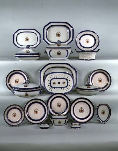 Chinese Export Dinner Service, n. 1790 (keraaminen) tekijältä School Chinese
