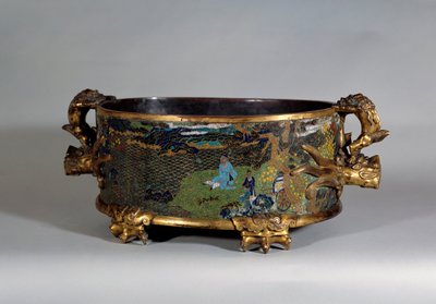 Kiinalainen taide: pot-kätkö cloisonnen sähköpostissa. 1500-luvun Pariisi, koristetaide tekijältä School Chinese
