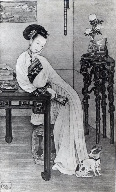 Keisarinna Dowager Cixi (litho) tekijältä School Chinese