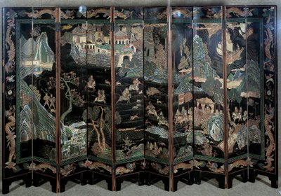 Metsästyskohtaukset. Art China: näyttö muotoiltua lakkaa tekijältä School Chinese