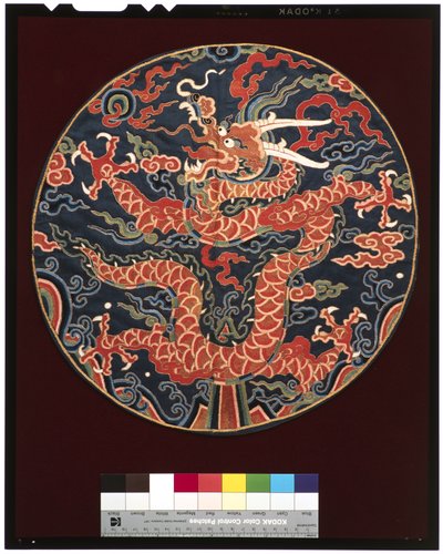 Neljännen asteen prinssin arvomerkit (lohikäärmeen profiililla), n. 1700-25 (silkki) tekijältä School Chinese