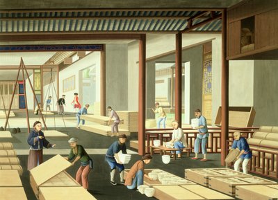 Posliinin valmistus (guassi paperille) tekijältä School Chinese