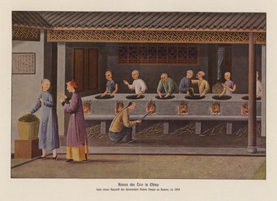 Teetä paahdetaan Kiinassa (värilitro) tekijältä School Chinese