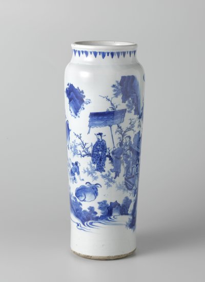 Rolwagen hahmoilla jatkuvassa maisemassa, n. 1635-50 (maalattu posliini) tekijältä School Chinese