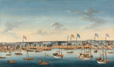 Hongit kantonissa, n. 1780 (öljy kankaalle) tekijältä School Chinese