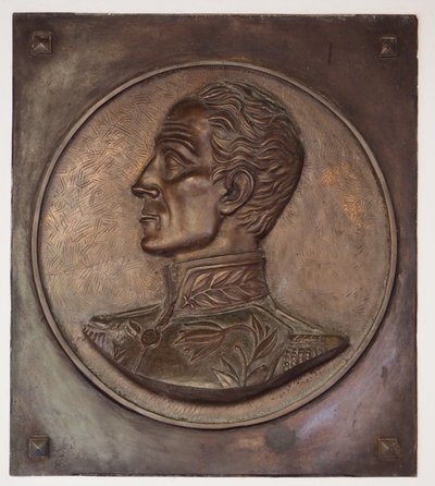 Simon Bolivar, bareljeef tekijältä School Colombian