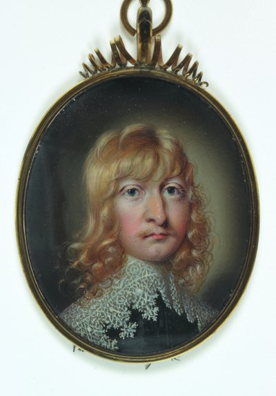 Herrasmies nimeltä William Cavendish (akvarelli norsunluun) tekijältä School English