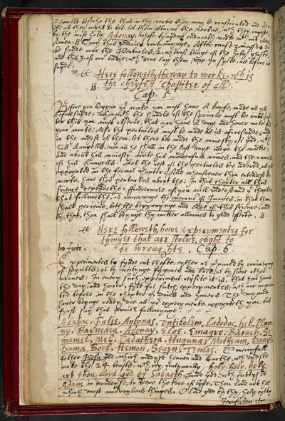 Lisää MS 36674 f.9v (muste vellum) "Kuinka kokeet ollakseen näkymättömiä on valmisteltava." Kuningas Salomonin viehätys saavuttaa näkymättömyyden. 