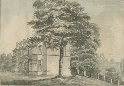 Arley Hall (tai "Castle"): intialainen mustepiirustus ja [?1800-luvun lopulla] (piirustus) tekijältä School English