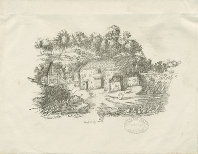 Biddulph - Knypersley Mill: litografia (vinjetoitu), [c 1826] (painettu) tekijältä School English