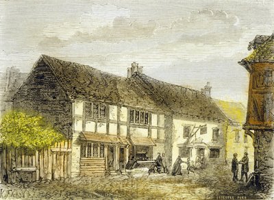 William Shakespearen syntymäpaikka (värikaiverrus) tekijältä School English