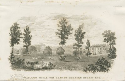 Burslem - Watlands House: kaiverrus ja [?1800-luku] (painettu) tekijältä School English