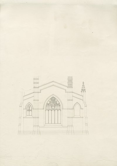 Burton-upon-Trent - Holy Trinity Church: piirustus, nd [?1820-luku] (piirustus) tekijältä School English