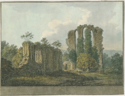 Croxden Abbey: akvarellimaalaus, nd [1805] (maalaus) tekijältä School English