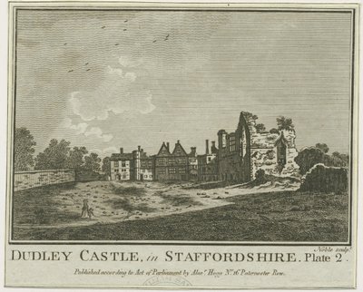 Dudley Castle - The Keep: kuparilevykaiverrus, [14.4.1775] (painettu) tekijältä School English