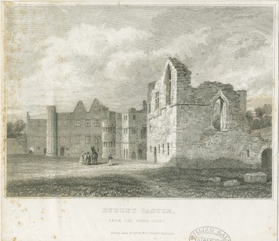 Dudley Castle - The Keep: kaiverrus, nd [c1831] (tulostus) tekijältä School English