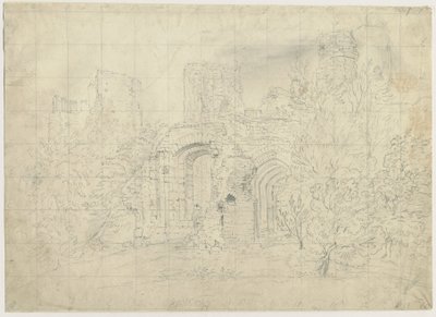 Dudleyn linna - Barbican: lyijykynäpiirros, nd [?1800-luku] (piirustus) tekijältä School English