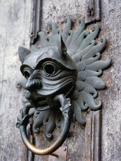 Durham Cathedral Sanctuary Knocker, kopio 1100-luvun pronssista alkuperäisestä (kuva) tekijältä School English
