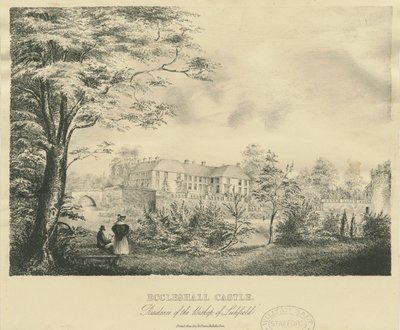 Eccleshall - "Castle" : kaiverrus ja [?1800-luku] (painettu) tekijältä School English