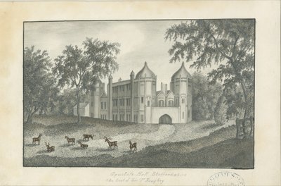Forton - Aqualate Hall: lyijykynäpiirros, nd [1800-luku] (piirustus) tekijältä School English