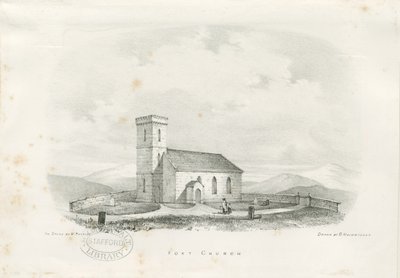 Foxt Church: litografia, nd [c 1840] (painos) tekijältä School English