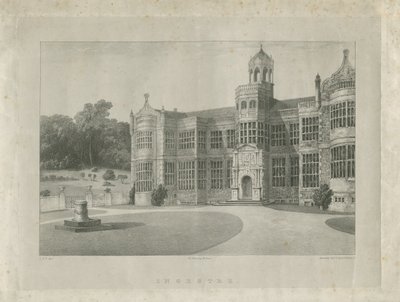 Ingestre Hall: litografia, nd [c 1840] (painos) tekijältä School English